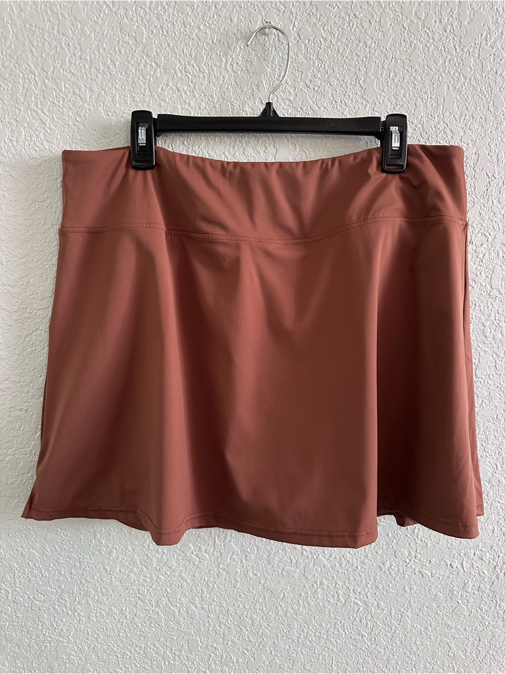 Shiny by Nature 2XL Cinnamon Athletic Skort Built-In Shorts Stretch Plus